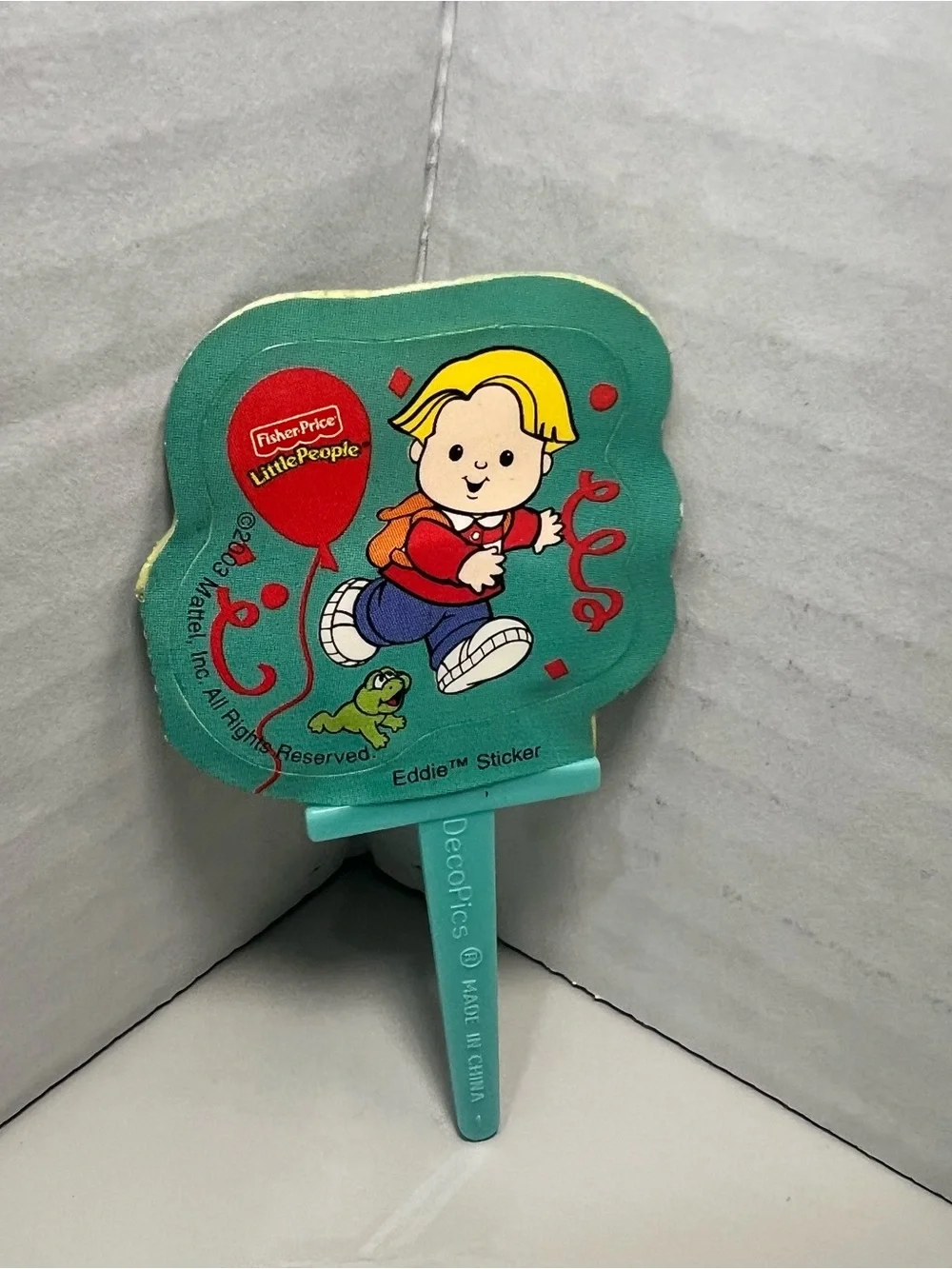 Vintage Fisher-Price Little People DecoPics Cupcake Toppers & Stickers Lot of 20